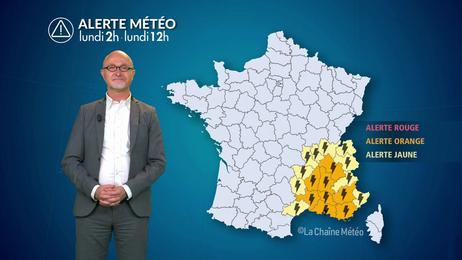 Intempéries au sud-est jusqu'à ce soir