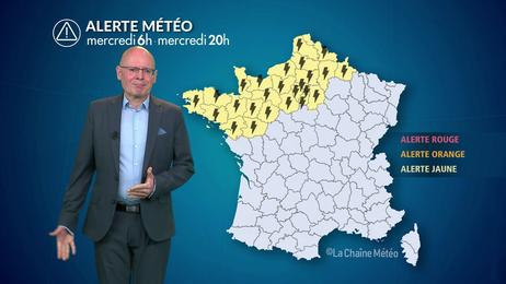 Orages et vent fort mercredi au nord-ouest