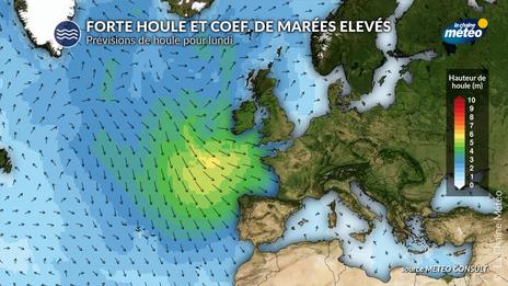 Risques de submersion et vague de 5 m : début de semaine prochaine houleux sur nos côtes.