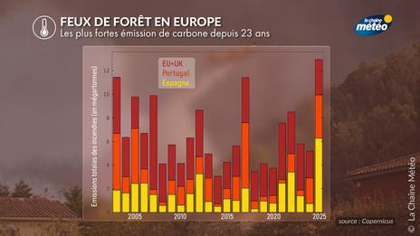 Été 2025 : records d’incendies et de pollution atmosphérique en Europe