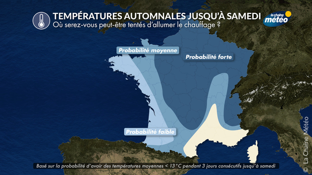 Les régions où vous serez tentés de remettre le chauffage Actualités France