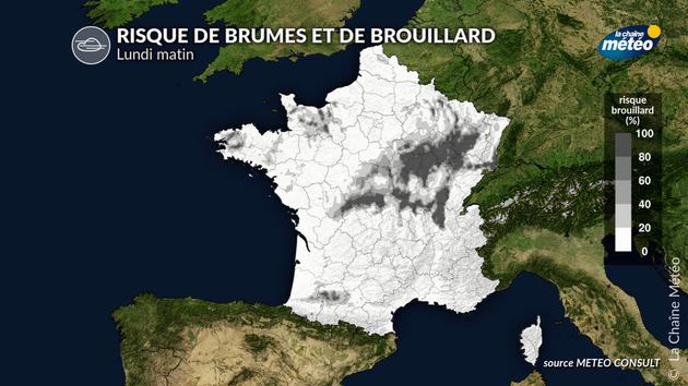 Risque de brouillard lundi matin Actualités France