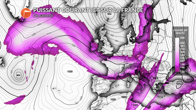 Courant-jet sur la France ce samedi Actualités France