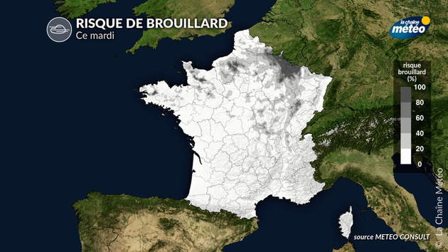 Zones les plus exposées aux brouillards Actualités France