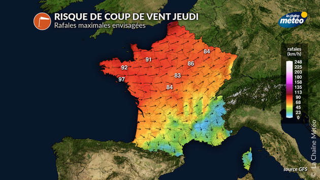 Risque de coup de vent jeudi Actualités France