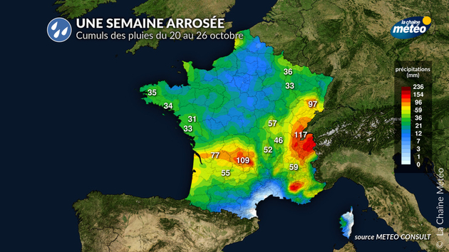 Pluies du 20 au 26 octobre Actualités France
