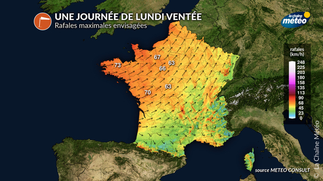 Une journée de lundi ventée Actualités France