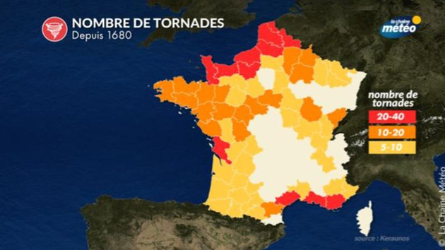 Tornade en France depuis 1680 Actualités France