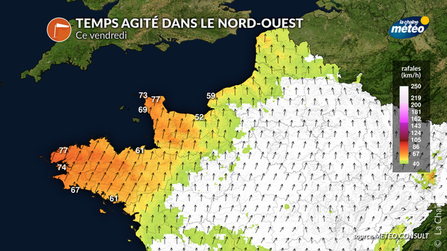 Temps agité au nord-ouest ce vendredi Actualités France