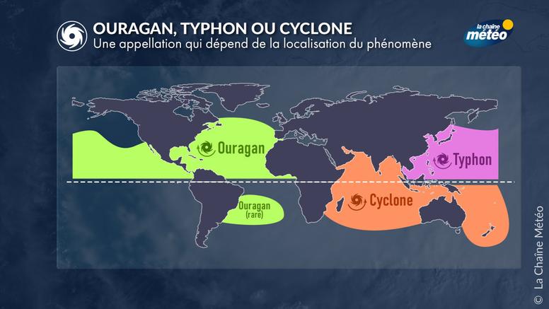 Quelle est la différence entre un ouragan, un cyclone et un typhon ?