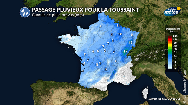 Passage pluvieux pour la Toussaint Actualités France