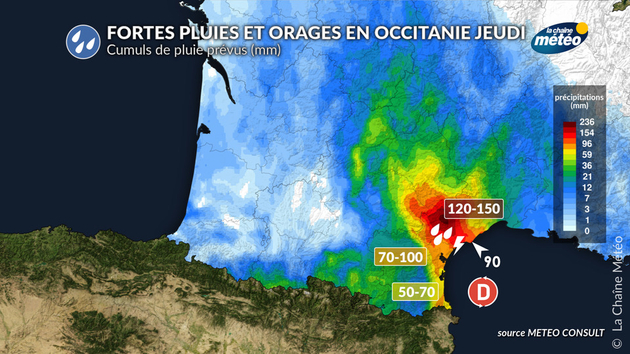 Fortes pluies et orages en Occitanie ce jeudi Actualités France