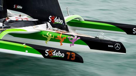 Transat Café L'Or : vivez en direct l'arrivée de Sodebo à Fort-de-France !