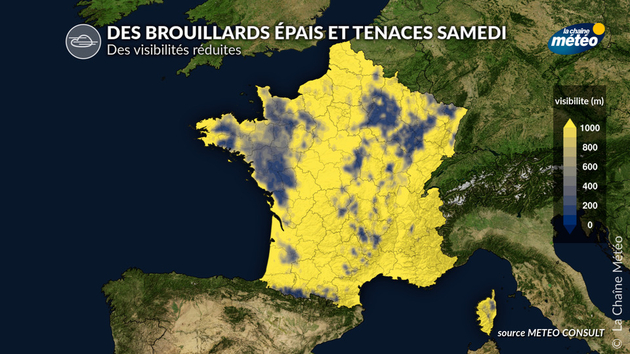 Régions aux visibilités réduites pour samedi matin Actualités France