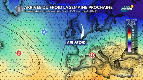 Nette baisse des températures en début de semaine prochaine : le froid va-t-il s'installer en France ?