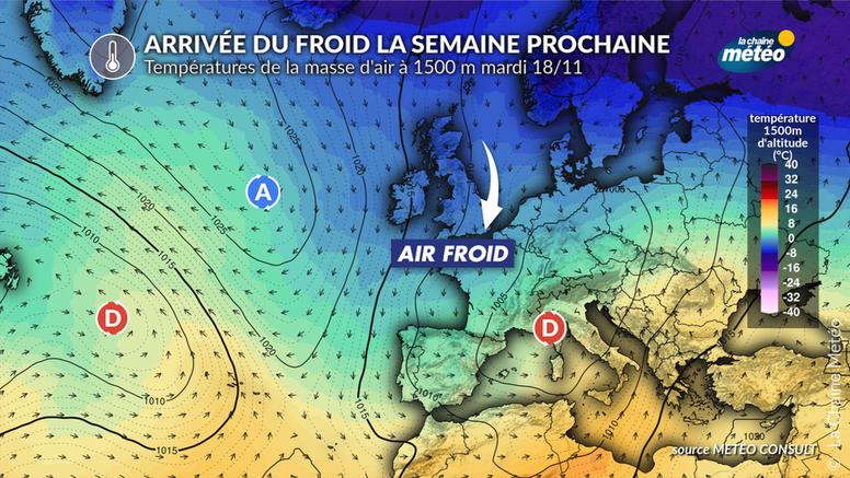 Nette baisse des températures en début de semaine prochaine : le froid va-t-il s'installer en France ?