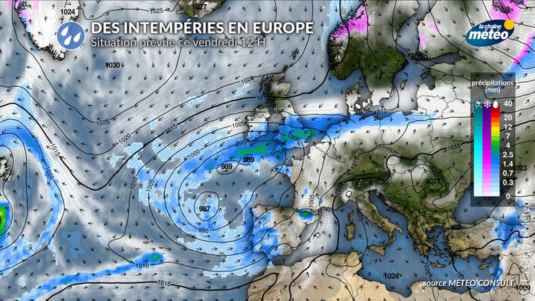 Tempête Claudia, des inondations au Portugal et sur les îles britanniques