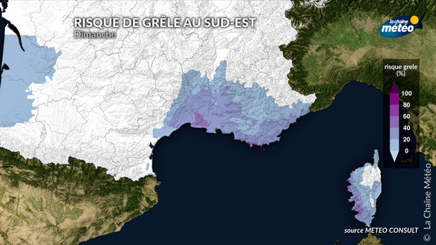 Risque de grêle au sud-est dimanche Actualités France