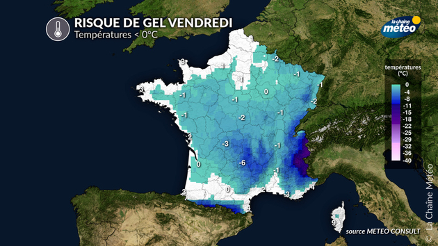 Risque de gel vendredi Actualités France