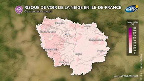 Risque de flocons en Île-de-France mercredi et jeudi : les prévisions