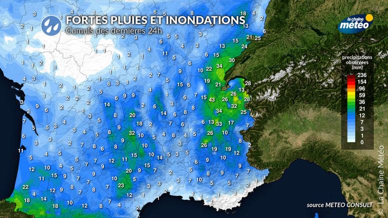 Fortes pluies : une partie du pays copieusement arrosée ces derniers jours