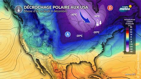 Décrochage polaire : jusqu’à –30°C attendus au Canada et dans le nord des USA