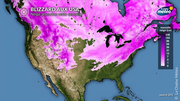 Fortes chutes de neige attendues aux USA et Canada Actualités France