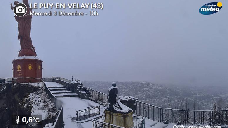 Isothermie ce mercredi : neige dès 600 m d'altitude sur le Massif central