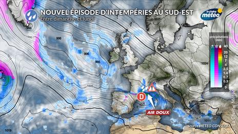 Nouvel épisode de fortes pluies dans le sud-est pour le week-end