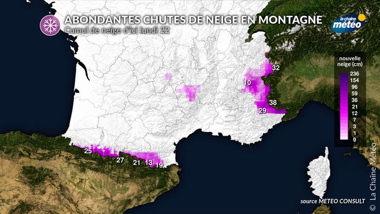 Fortes chutes de neige en montagne : un bel apport pour les massifs du sud