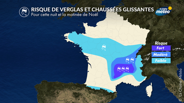 Risque de verglas pour la nuit et matinée du 25 décembre Actualités France