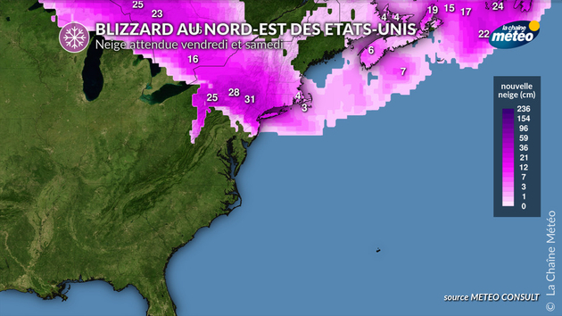 Tempête de neige à New-York vendredi et samedi Actualités étranger