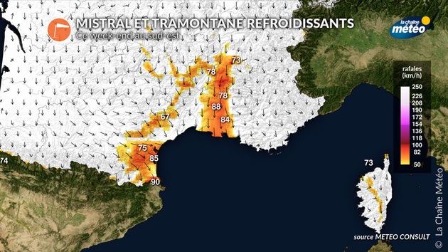 Mistral et tramontane accentuant le ressenti froid au vent Actualités France