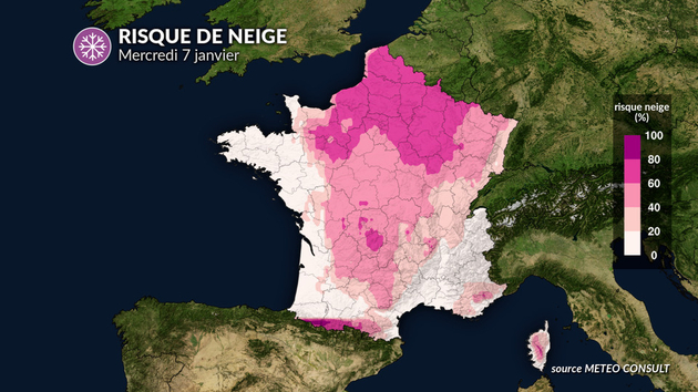 Risque de neige mercredi 7 janvier Actualités France