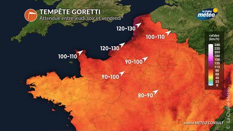 Tempête Goretti : ce qui est attendu en France entre jeudi et vendredi