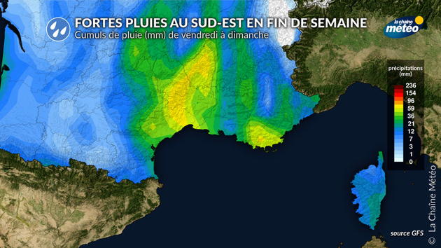 Fortes pluies au sud-est en fin de semaine Actualités France