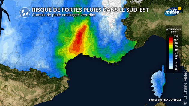 Cumuls de pluie attendus ce week-end Actualités France