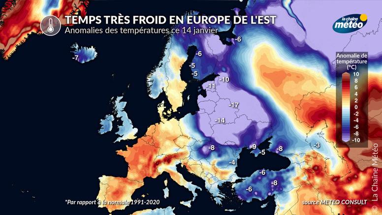 Grands froids et tempêtes de neige en Europe