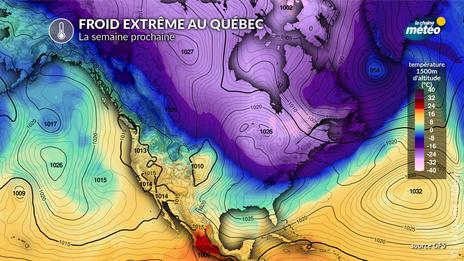 Froid glacial en vue au Québec : jusqu’à –27°C en début de semaine prochaine