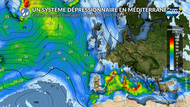 Abondants cumuls de pluie autour de la Méditerranée Actualités étranger