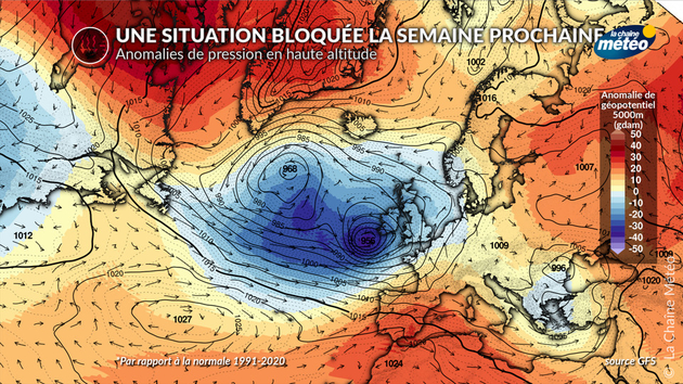 Anomalies de basses pressions (en bleu) sur l Actualités France