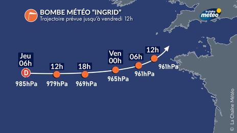 Dépression Ingrid : une bombe qui ne traversera pas la France