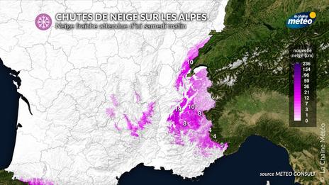 Neige à basse altitude dans les Alpes : épisode bref mais marqué cette nuit