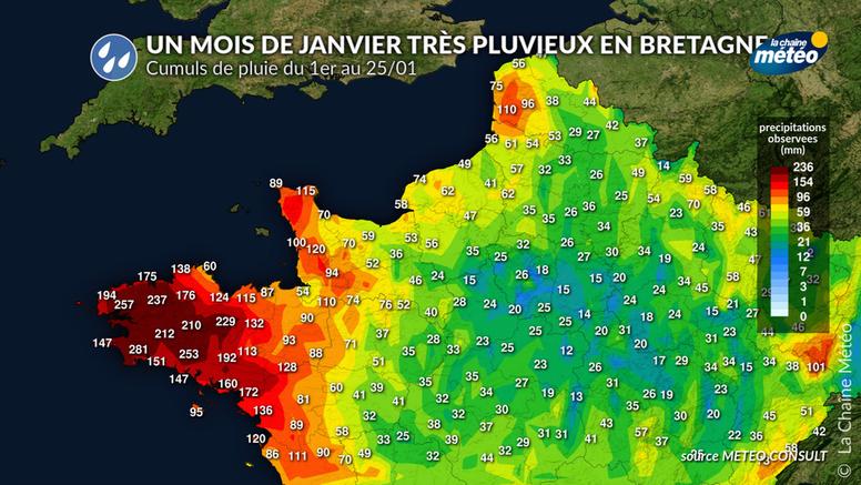 Pluies abondantes en Bretagne : des records mensuels de pluie seront battus à Quimper et Brest