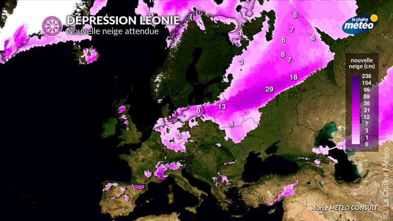 Dépression Léonie en Allemagne : le froid neigeux aux portes de la France