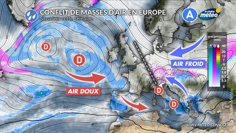 Conflit de masses d’air en Europe : le froid aux portes de la France