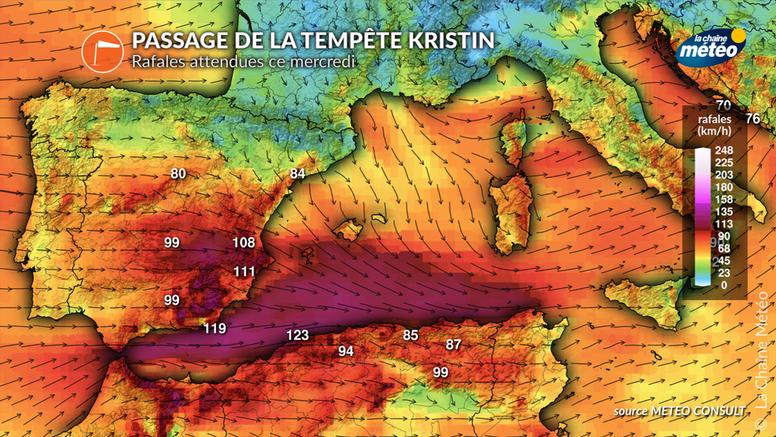 Après le Portugal, la tempête Kristin balaie la Méditerranée