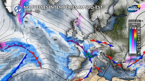 Nouvel épisode de fortes pluies dans le Sud-Est en début de semaine
