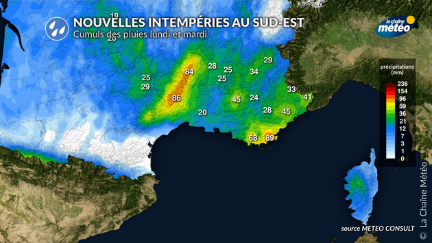 intempéries au sud-est lundi et mardi Actualités France