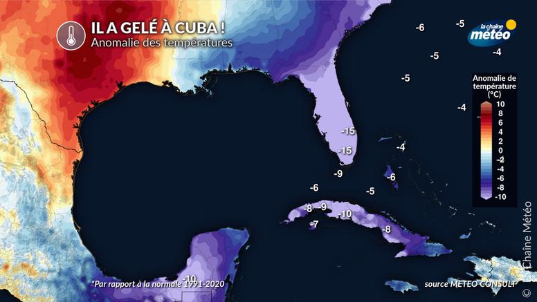 Cuba : record absolu de froid enregistré, 0°C dans la province de Matanzas !
